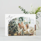 Minimalistische Weihnachten mit Fotokarte Einladung (Stehend Vorderseite)