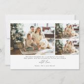 Minimalistische Weihnachten mit Fotokarte Einladung (Rückseite)