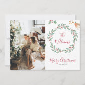 Minimalistische Weihnachten mit Fotokarte Einladung (Vorderseite)