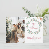 Minimalistische Weihnachten mit Fotokarte Einladung (Stehend Vorderseite)