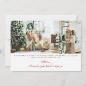 Minimalistische Weihnachten mit Fotokarte Einladung (Rückseite)