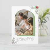 Minimalistische Weihnachten mit Fotokarte Einladung (Stehend Vorderseite)