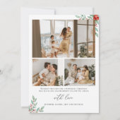 Minimalistische Weihnachten mit Fotokarte Einladung (Rückseite)