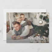 Minimalistische Weihnachten mit Fotokarte Einladung (Vorderseite)