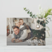 Minimalistische Weihnachten mit Fotokarte Einladung (Stehend Vorderseite)