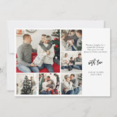 Minimalistische Weihnachten mit Fotokarte Einladung (Rückseite)