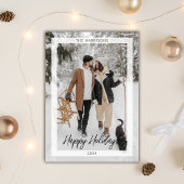 Minimalistische Weihnachten Moderner Foto Urlaub Einladung