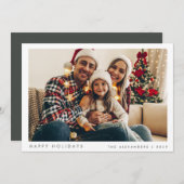 Minimalistische Weihnachten Modernes Foto Grün H (Vorne/Hinten)