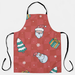 Minimalistische Weihnachten: Rotes Nahtloses Desig Schürze