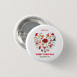 Minimalistische Weihnachten und Neues Jahr glückli Button