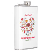 Minimalistische Weihnachten und Neues Jahr glückli Flachmann (Rechts)