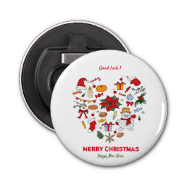 Minimalistische Weihnachten und Neues Jahr glückli Flaschenöffner