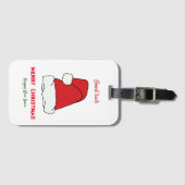 Minimalistische Weihnachten und Neues Jahr glückli Gepäckanhänger (Vorderseite (Horizontal))