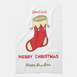 Minimalistische Weihnachten und Neues Jahr glückli Geschirrtuch