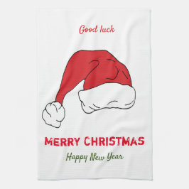 Minimalistische Weihnachten und Neues Jahr glückli Geschirrtuch