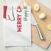 Minimalistische Weihnachten und Neues Jahr glückli Geschirrtuch (Viertel Falte)