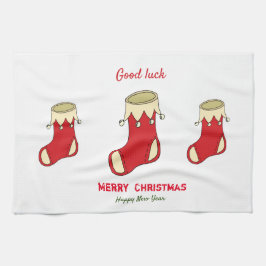 Minimalistische Weihnachten und Neues Jahr glückli Geschirrtuch