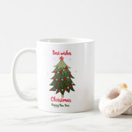 Minimalistische Weihnachten und Neues Jahr glückli Kaffeetasse