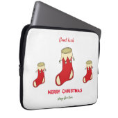 Minimalistische Weihnachten und Neues Jahr glückli Laptopschutzhülle (Vorne Rechts)