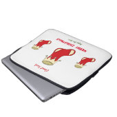 Minimalistische Weihnachten und Neues Jahr glückli Laptopschutzhülle (Vorne Knopf)