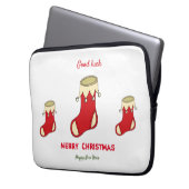 Minimalistische Weihnachten und Neues Jahr glückli Laptopschutzhülle (Vorderseite Links)