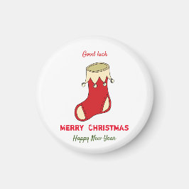 Minimalistische Weihnachten und Neues Jahr glückli Magnet