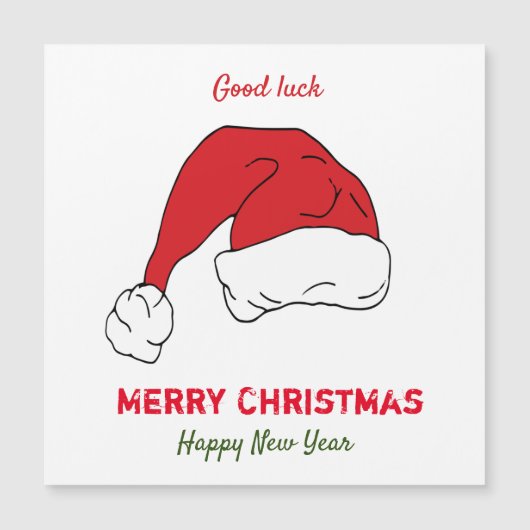 Minimalistische Weihnachten und Neues Jahr glückli Magnetkarte (Vorderseite)