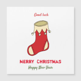 Minimalistische Weihnachten und Neues Jahr glückli Magnetkarte