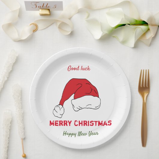 Minimalistische Weihnachten und Neues Jahr glückli Pappteller (Hochzeit)