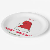 Minimalistische Weihnachten und Neues Jahr glückli Pappteller (Schrägansicht)