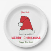 Minimalistische Weihnachten und Neues Jahr glückli Pappteller (Vorderseite)