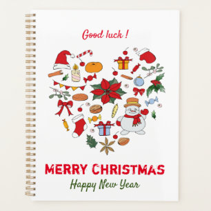 Minimalistische Weihnachten und Neues Jahr glückli Planer