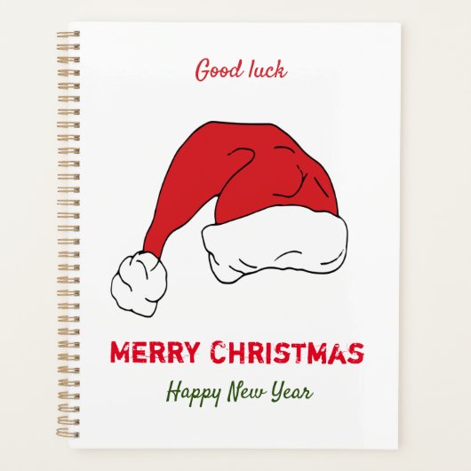 Minimalistische Weihnachten und Neues Jahr glückli Planer (Vorderseite)