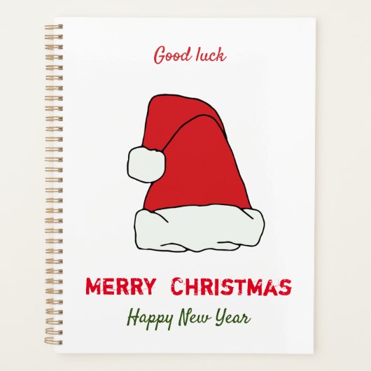 Minimalistische Weihnachten und Neues Jahr glückli Planer (Vorderseite)