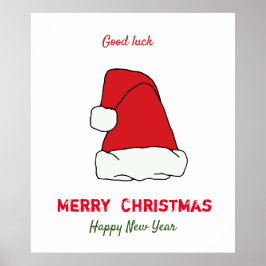 Minimalistische Weihnachten und Neues Jahr glückli Poster