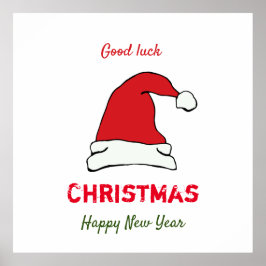 Minimalistische Weihnachten und Neues Jahr glückli Poster