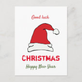 Minimalistische Weihnachten und Neues Jahr glückli Postkarte (Vorderseite)