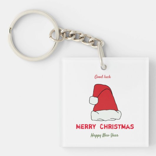 Minimalistische Weihnachten und Neues Jahr glückli Schlüsselanhänger (Vorderseite)
