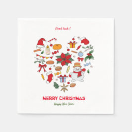 Minimalistische Weihnachten und Neues Jahr glückli Serviette