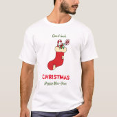 Minimalistische Weihnachten und Neues Jahr glückli T-Shirt (Vorderseite)
