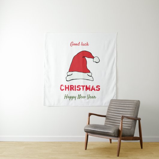 Minimalistische Weihnachten und Neues Jahr glückli Wandteppich (Beispiel)