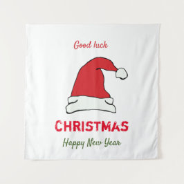 Minimalistische Weihnachten und Neues Jahr glückli Wandteppich