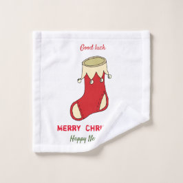 Minimalistische Weihnachten und Neues Jahr glückli Waschlappen