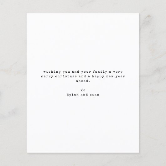 Minimalistische Weihnachten | Verheiratet und froh (Rückseite)