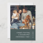 Minimalistische Weihnachten | Waldgrünes Foto (Vorderseite)