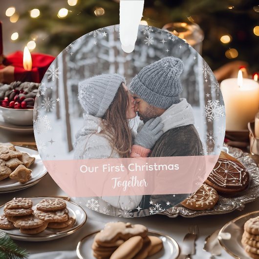 Minimalistische Weihnachten zusammen 2 Fotos Ornament