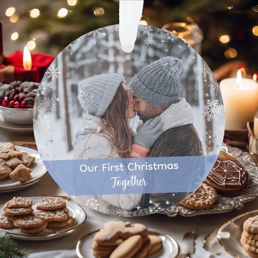 Minimalistische Weihnachten zusammen 2 Fotos Ornament