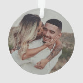 Minimalistische Weihnachten Zusammen Foto Ornament (Rückseite)