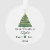 Minimalistische Weihnachten Zusammen Foto Ornament (Vorderseite)