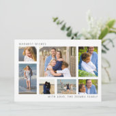 Minimalistische Weihnachts-Collage Card Ankündigung (Stehend Vorderseite)